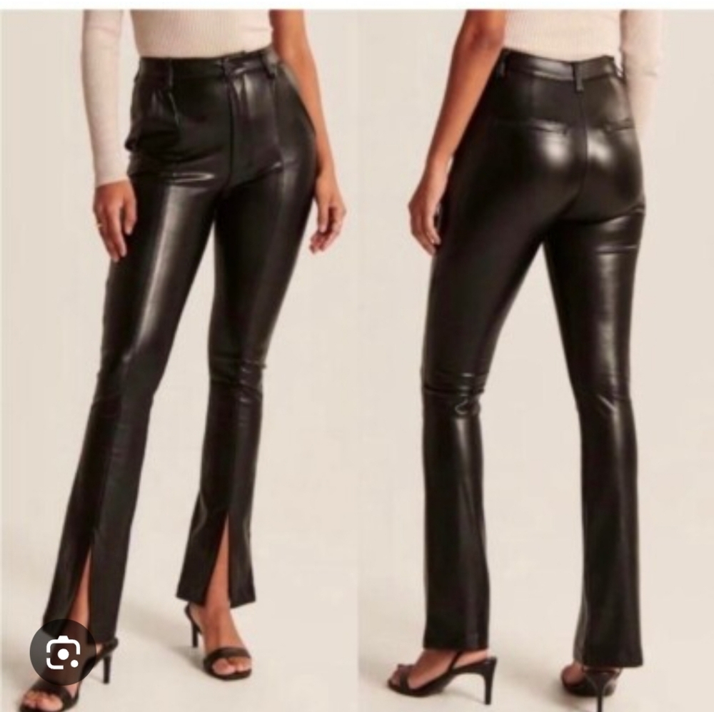 Abercrombie & Fitch Black Pleather Pants